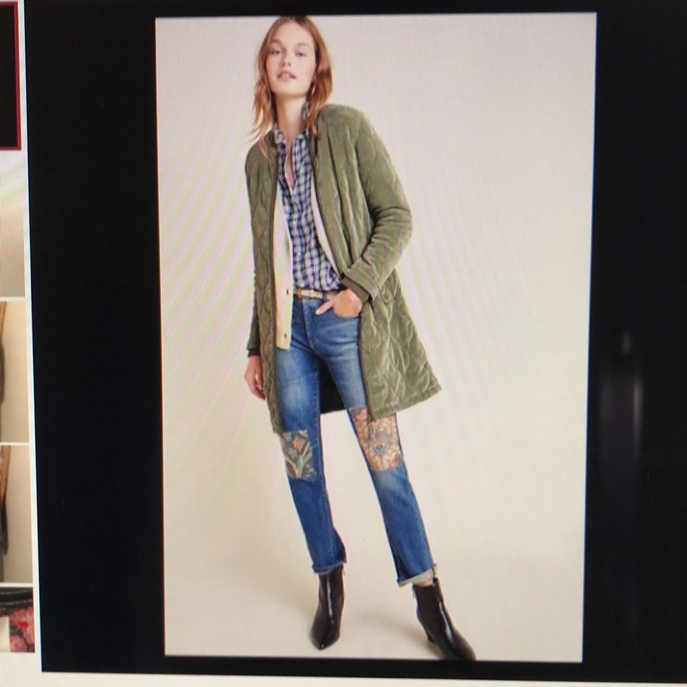 Anthropologie Quilted Corduroy Jacket